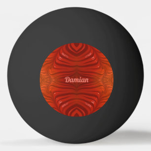 DAMIAN ~ Tangerine Orange Red ~ Ping Pong Ball