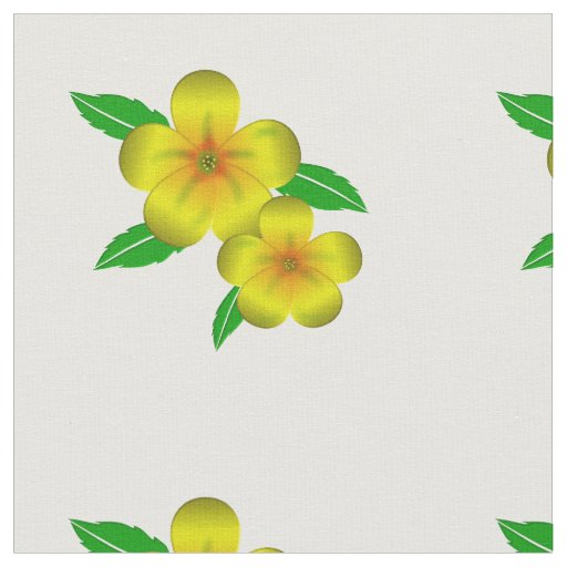 Damiana yellow flowers fabric