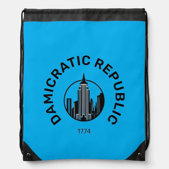 Damicratic Drawstring Bag (Front)