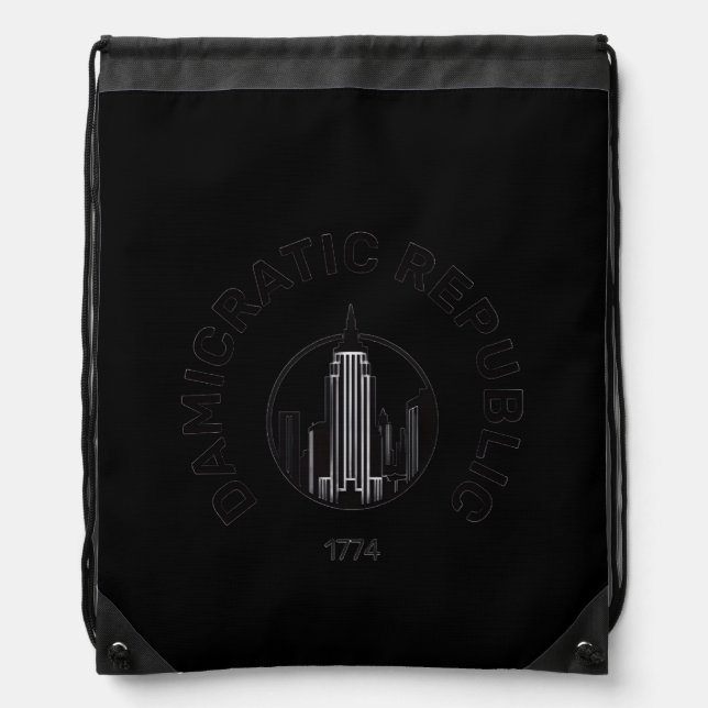 Damicratic Drawstring Bag (Front)