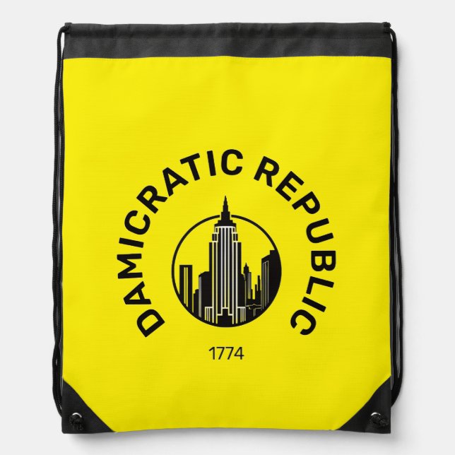 Damicratic Drawstring Bag (Front)
