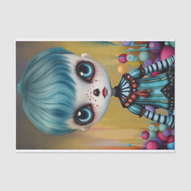 Damien, Creepy Doll, Brother of Agatha  Tissue Paper (Front)
