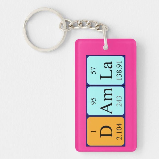 Damla periodic table name keyring (Front)