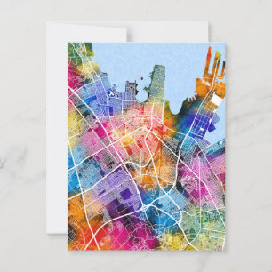 Dammam Saudi Arabia City Map Postcard