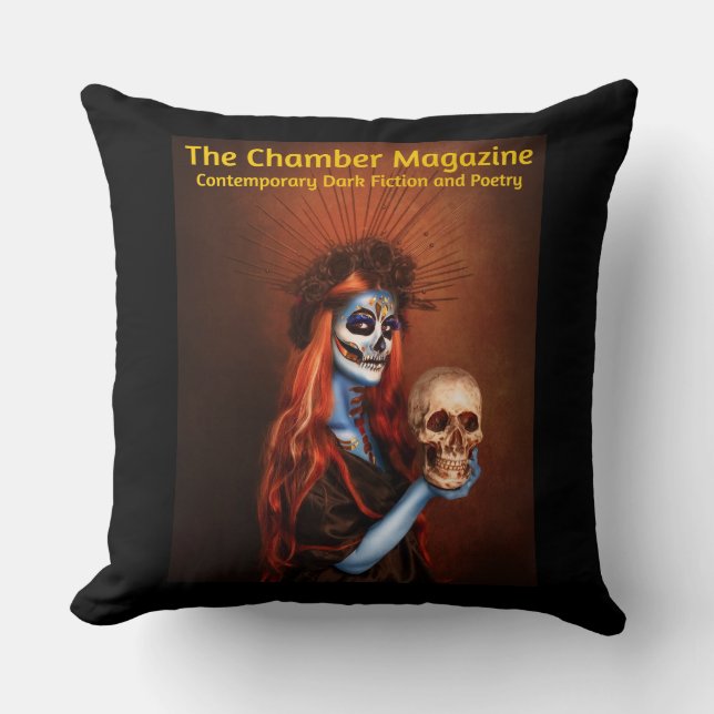 Damnatia--The Chamber Magazine Logo Throw Pillow (Front)