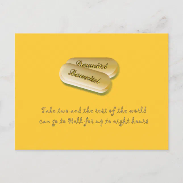 Damnitol Postcard | Zazzle