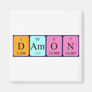 Damon periodic table name magnet