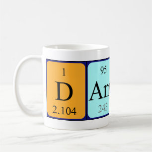 Damon periodic table name mug