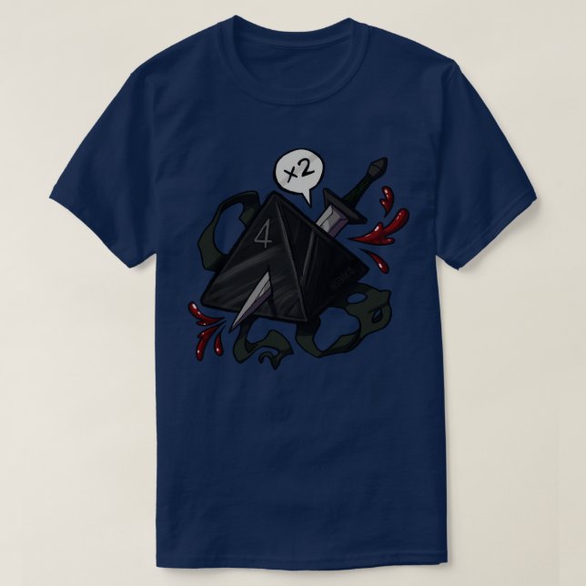 DampD Dice Rogue T-Shirt (Design Front)