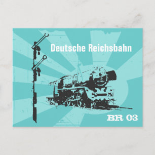 Dampflokdesign Reichsbahn Postcard