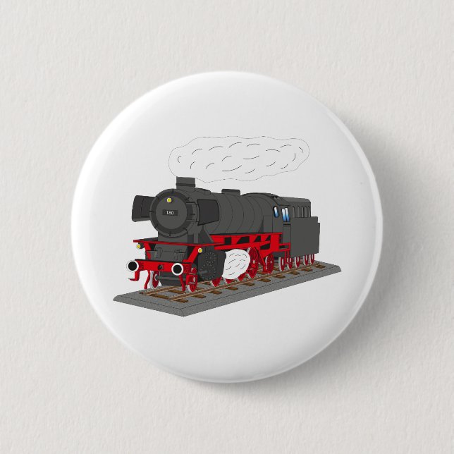 Dampflokomotive Pinback Button (Front)