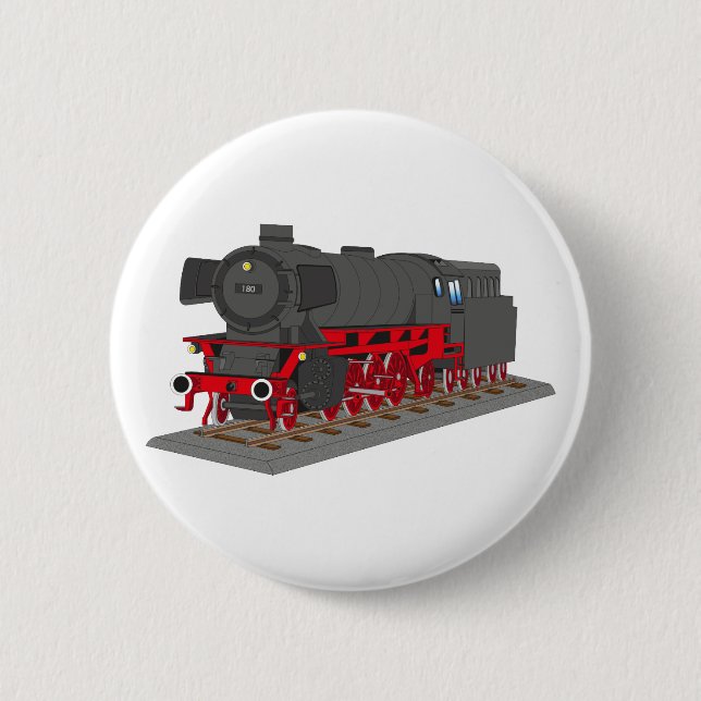Dampflokomotive Pinback Button (Front)
