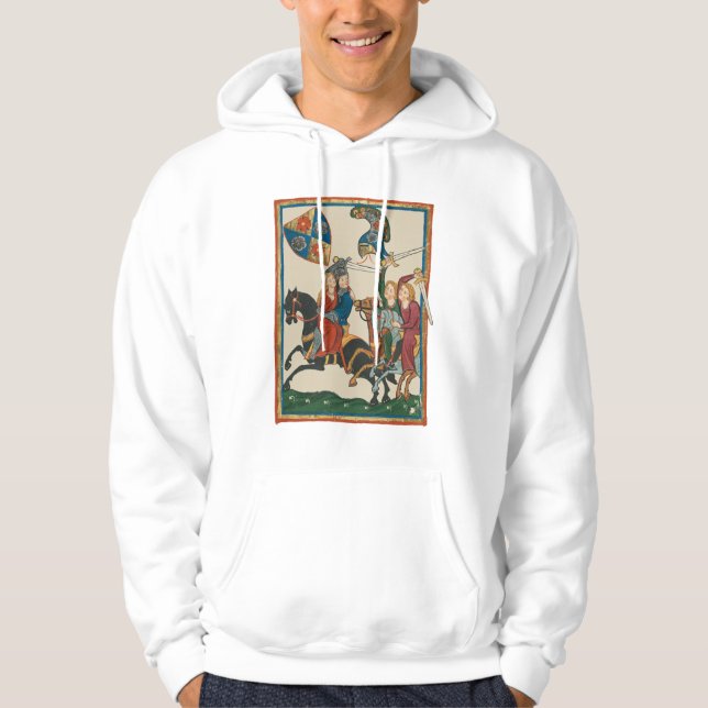 Damsel In Distress, 14th Century Medieval Art Hoodie (Front)