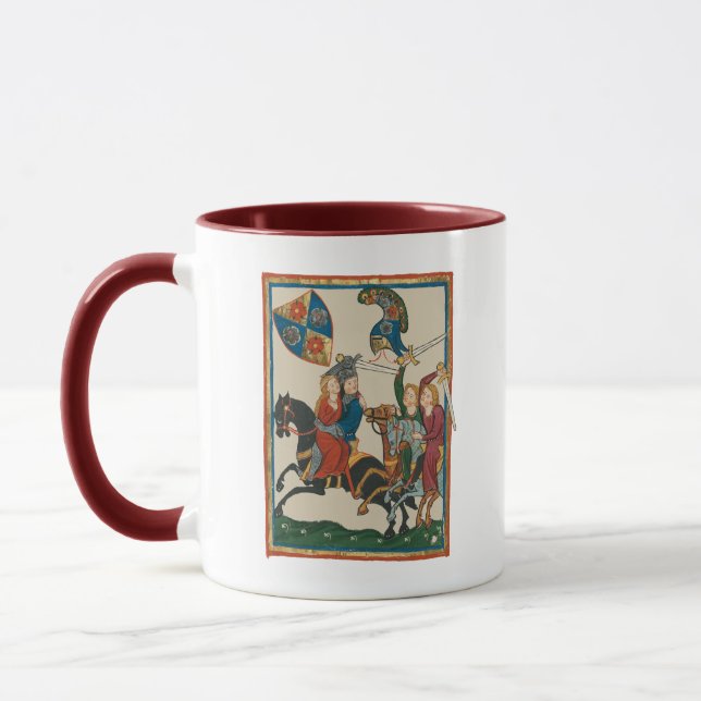 Damsel In Distress, 14th Century Medieval Art Mug (Left)
