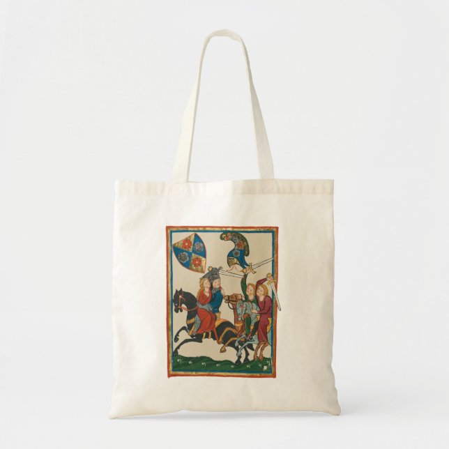 Damsel In Distress, 14th Century Medieval Art Tote Bag (Front)