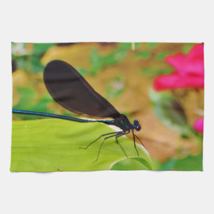Damselfly and Rose Towel