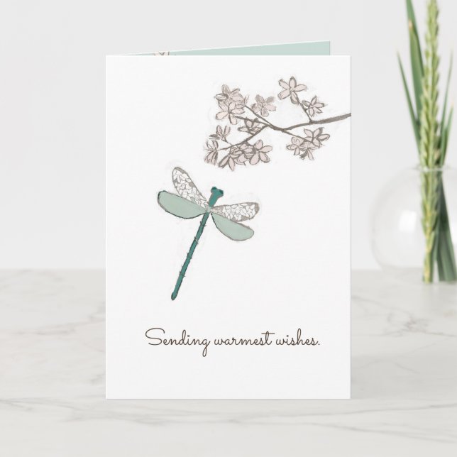 Damselfly Any Occasion Customizable Greeting Card (Front)
