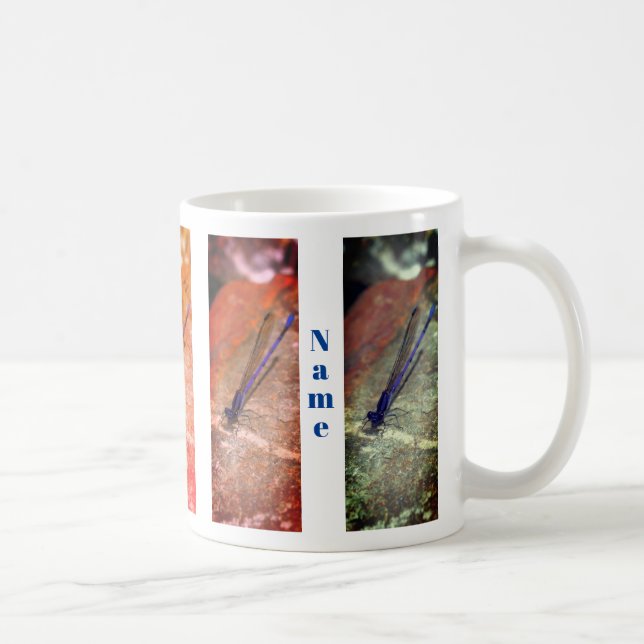 Damselfly Dragonfly Nature Personalized Coffee Mug (Right)