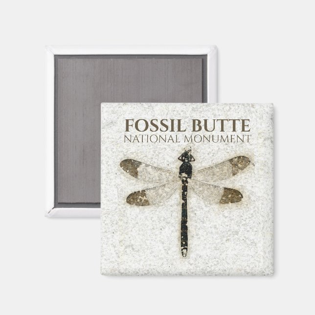Damselfly Fossil, Fossil Butte NM, Wyoming Magnet (Front/Back)