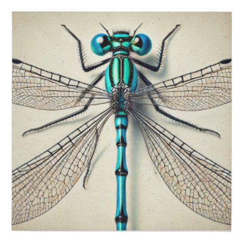 Damselfly Top View 170624IREF108 _ Watercolor Faux Canvas Print