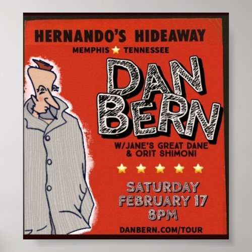 Dan Bern Winter Tour 2024 HH Poster