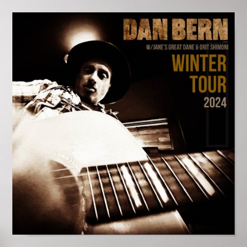 Dan Bern Winter Tour 2024 Poster