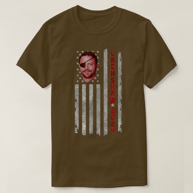 Dan Crenshaw 2024 Republican President USA Flag Am T-Shirt (Design Front)