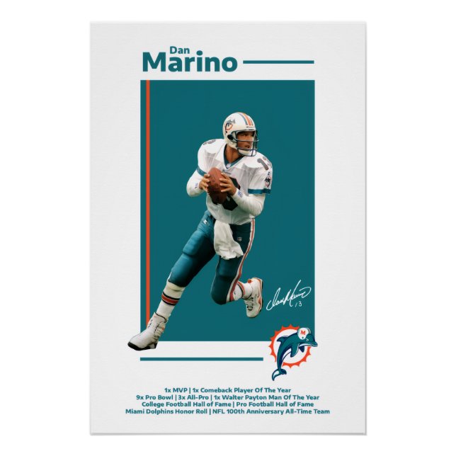Dan Marino Miami Dolphins Poster (Front)