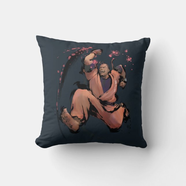 Dan Running Throw Pillow (Front)