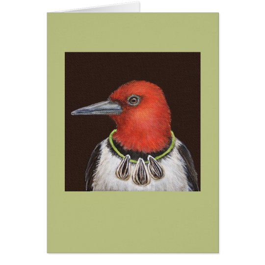 Dan the red-headed woodpecker card