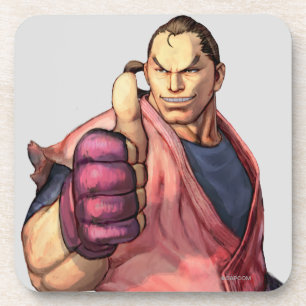 Dan With Thumb Up Beverage Coaster