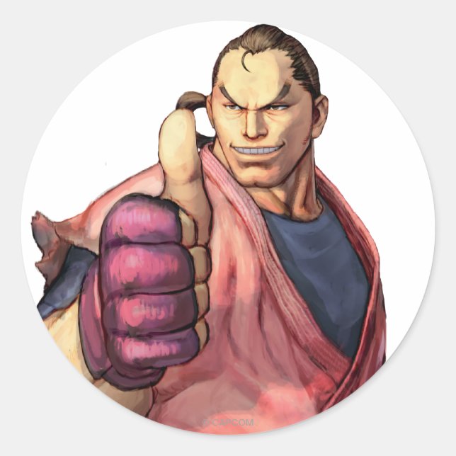 Dan With Thumb Up Classic Round Sticker (Front)