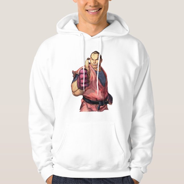 Dan With Thumb Up Hoodie (Front)