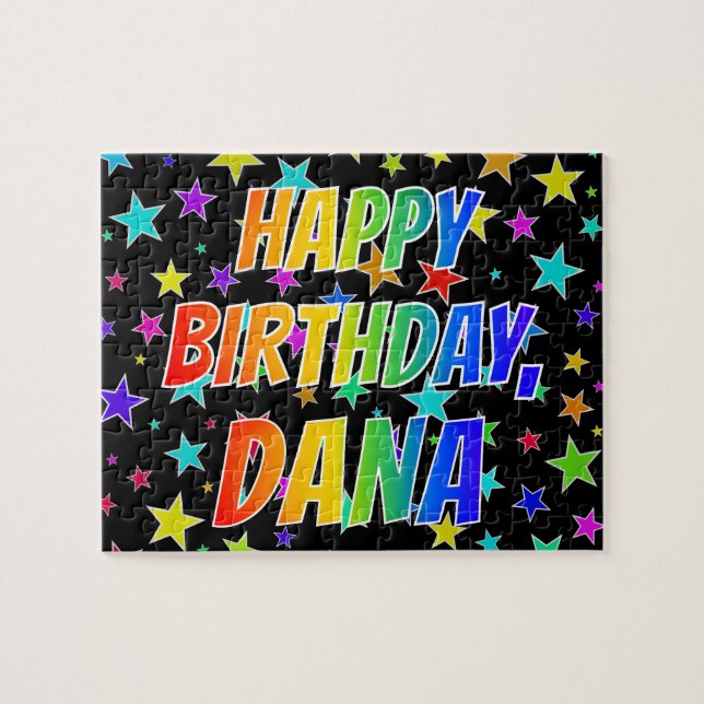 "DANA" First Name, Fun "HAPPY BIRTHDAY" Jigsaw Puzzle (Horizontal)