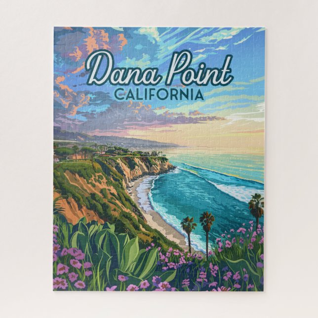 Dana Point California Beach Orange County Vintage Jigsaw Puzzle (Vertical)