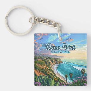 Dana Point California Beach Orange County Vintage Keychain