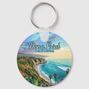 Dana Point California Beach Orange County Vintage Keychain