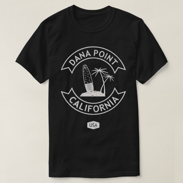 Dana Point California Surf  T-Shirt (Design Front)