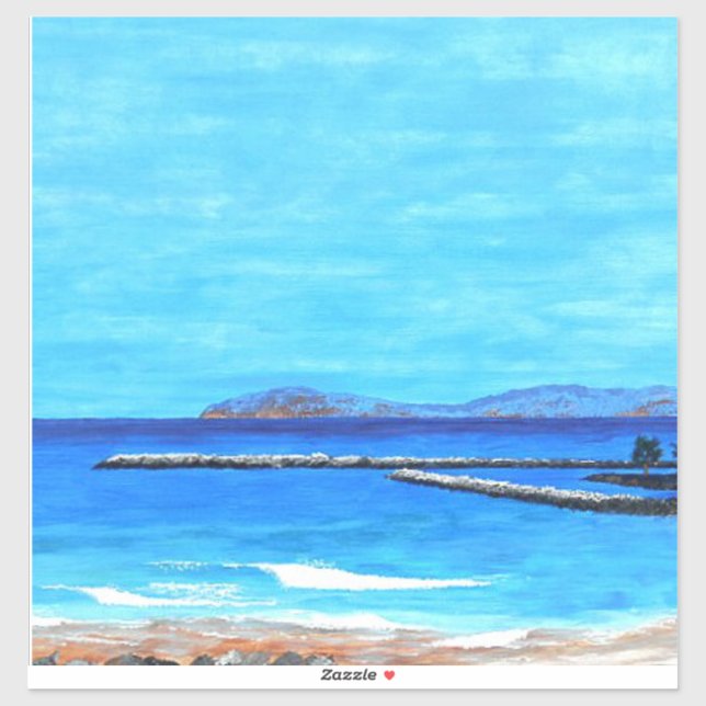 Dana point harbor painting sticker (Sheet)