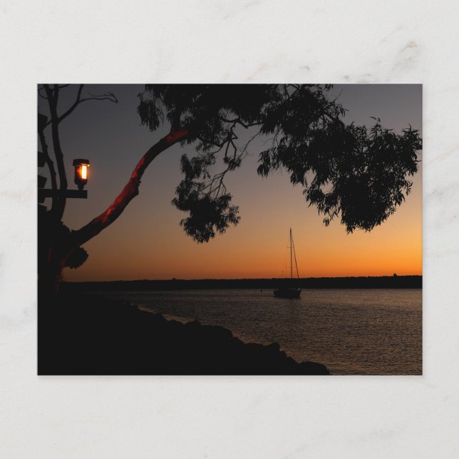 Dana Point Harbor Sunset Postcard (Front)