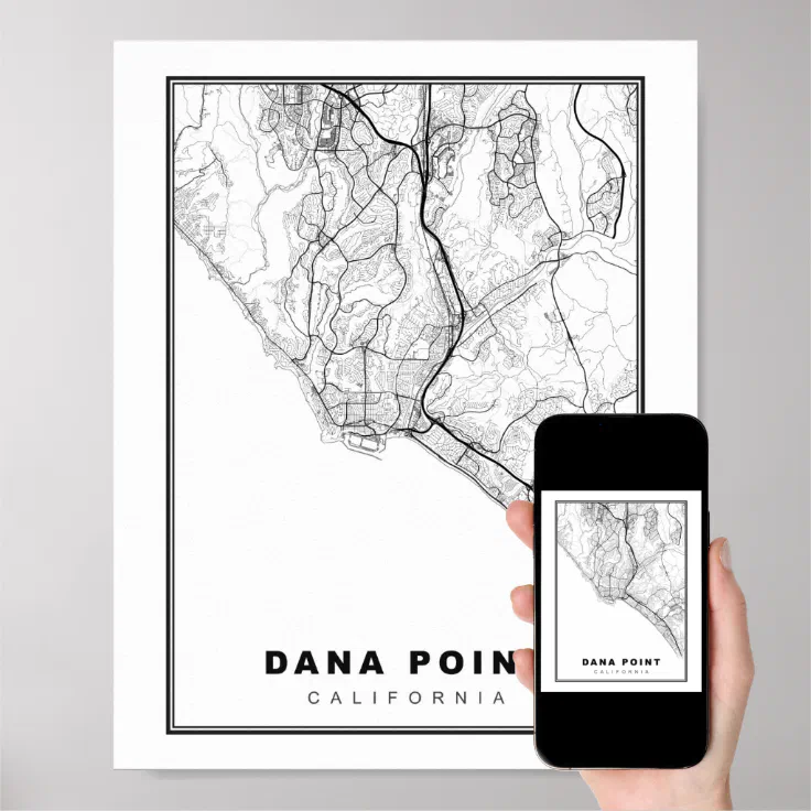 Dana Point Map Poster Zazzle