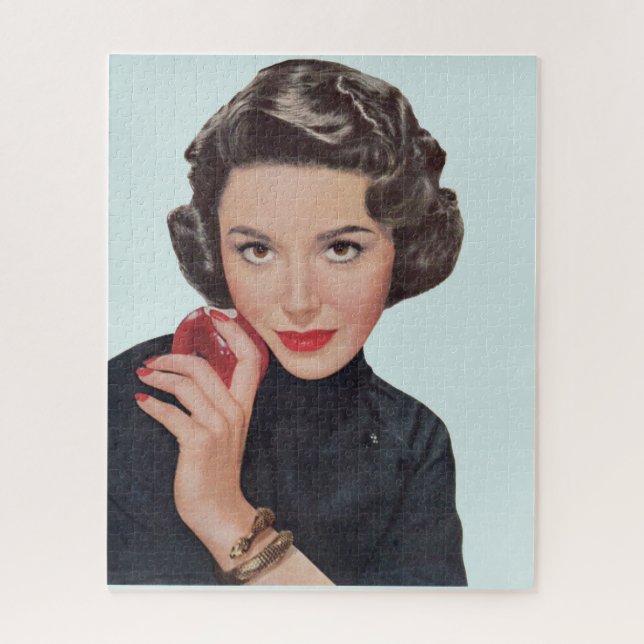 Dana Wynter with apple and snake bracelet Jigsaw Puzzle (Vertical)