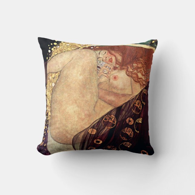 Danae | Gustav Klimt | Throw Pillow (Front)