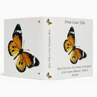 Danaus chrysippus - Plain Tiger, or African Queen  3 Ring Binder