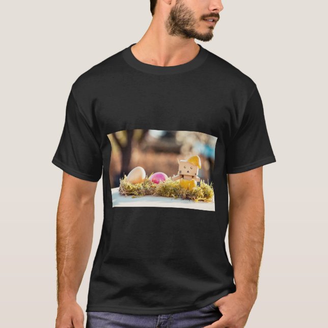Danbo with Easter Egg Vibes  T-Shirt (Front)