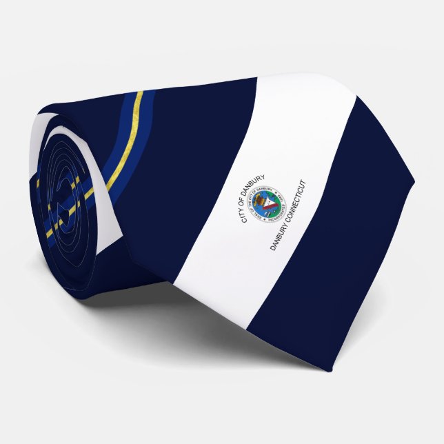 Danbury (Connecticut) city flag Neck Tie (Rolled)