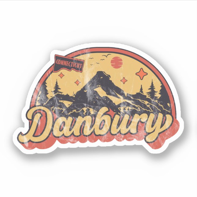 Danbury, Connecticut Sticker (Front)