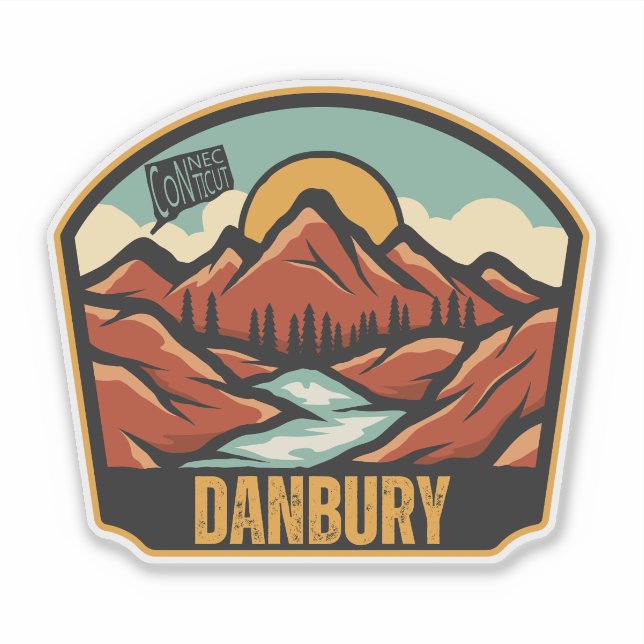 Danbury, Connecticut Sticker (Front)