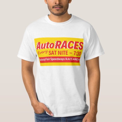 Danbury Fair Racearena Auto Races Billboard 1Sided T_Shirt