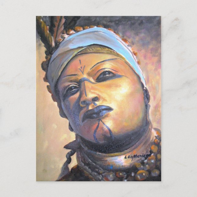 Dançarino africano - by LEOMARIANO artist Postcard (Front)